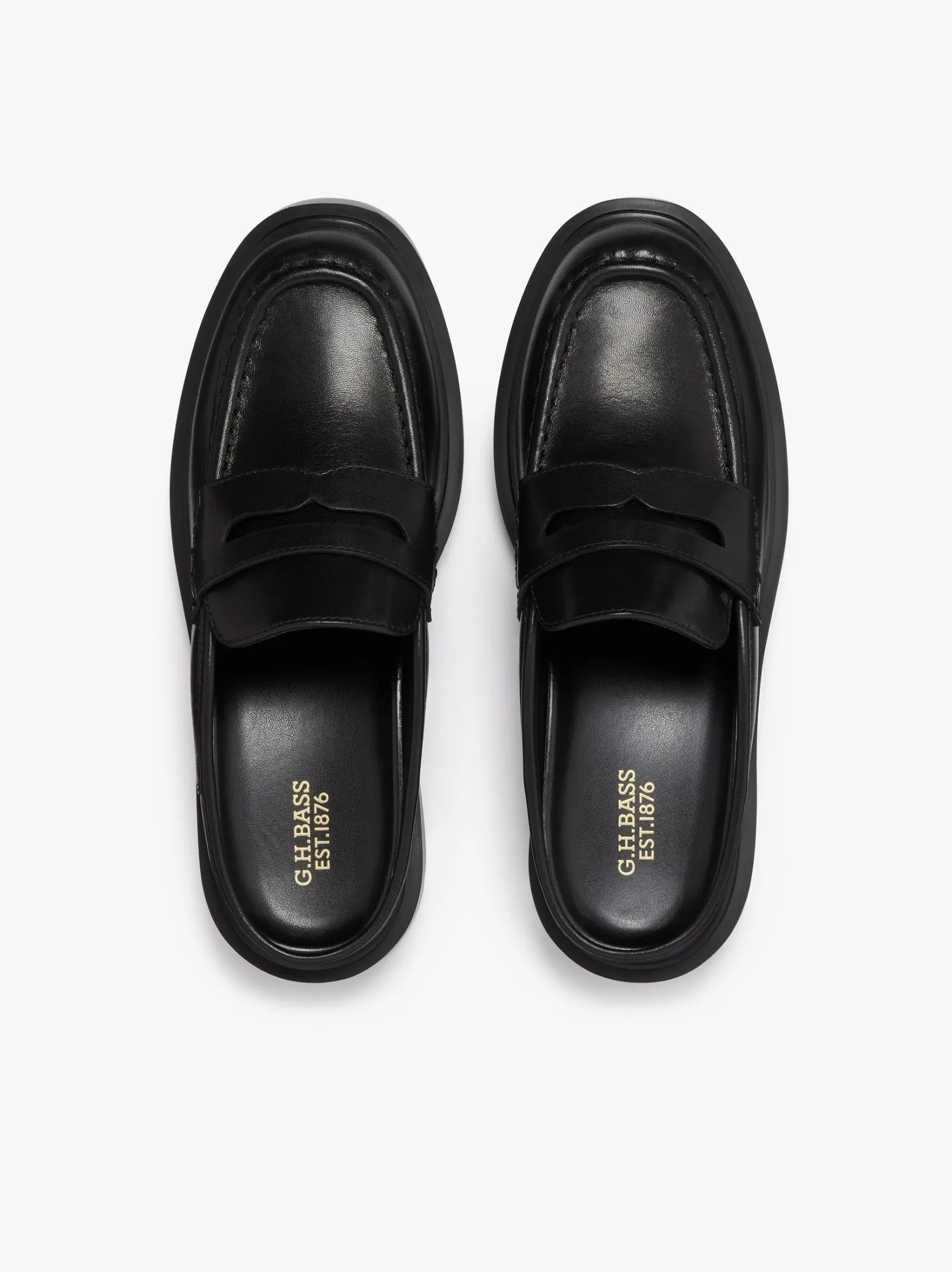 Women G.H.BASS Albany II Mule Penny Loafers Leather