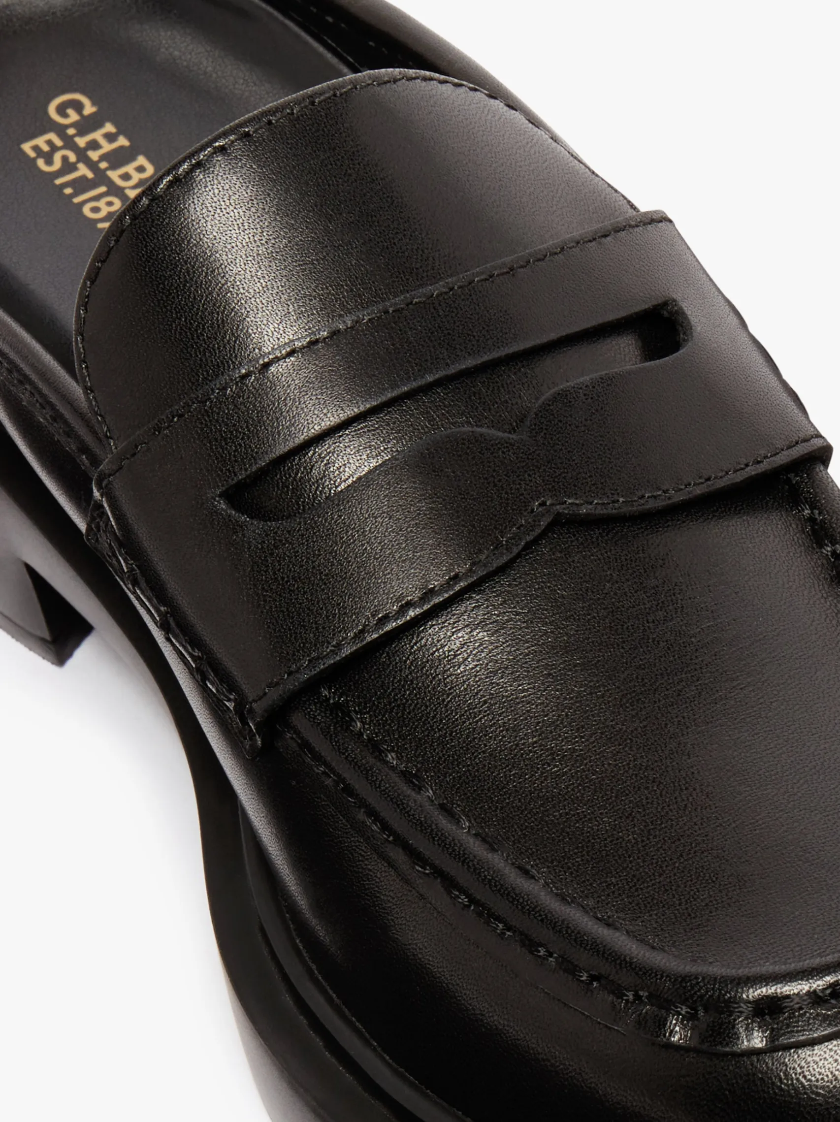 Women G.H.BASS Albany II Mule Penny Loafers Leather