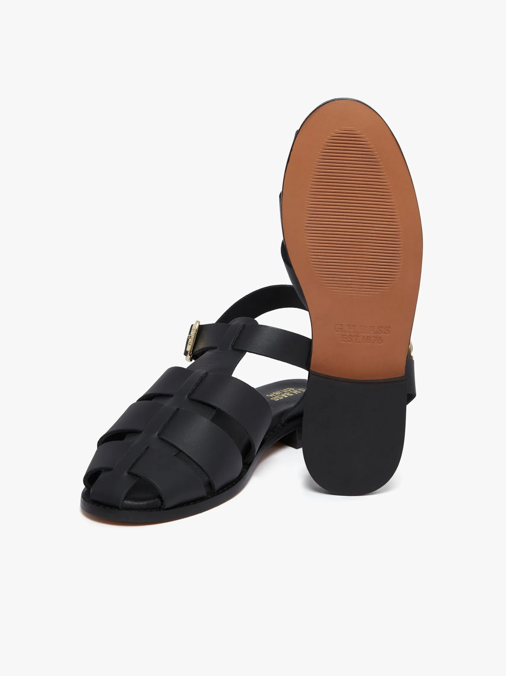 Women G.H.BASS Amelia Fisherman Sandal Vachetta Leather