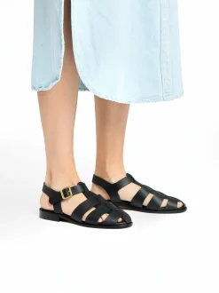 Women G.H.BASS Amelia Fisherman Sandal Vachetta Leather