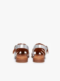 Women G.H.BASS Amelia Fisherman Sandal Metallic Leather