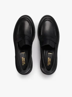 Women G.H.BASS Belmont Lug Penny Loafers Leather