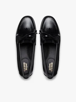 Women G.H.BASS Easy Weejuns Esther Bow Loafers Leather