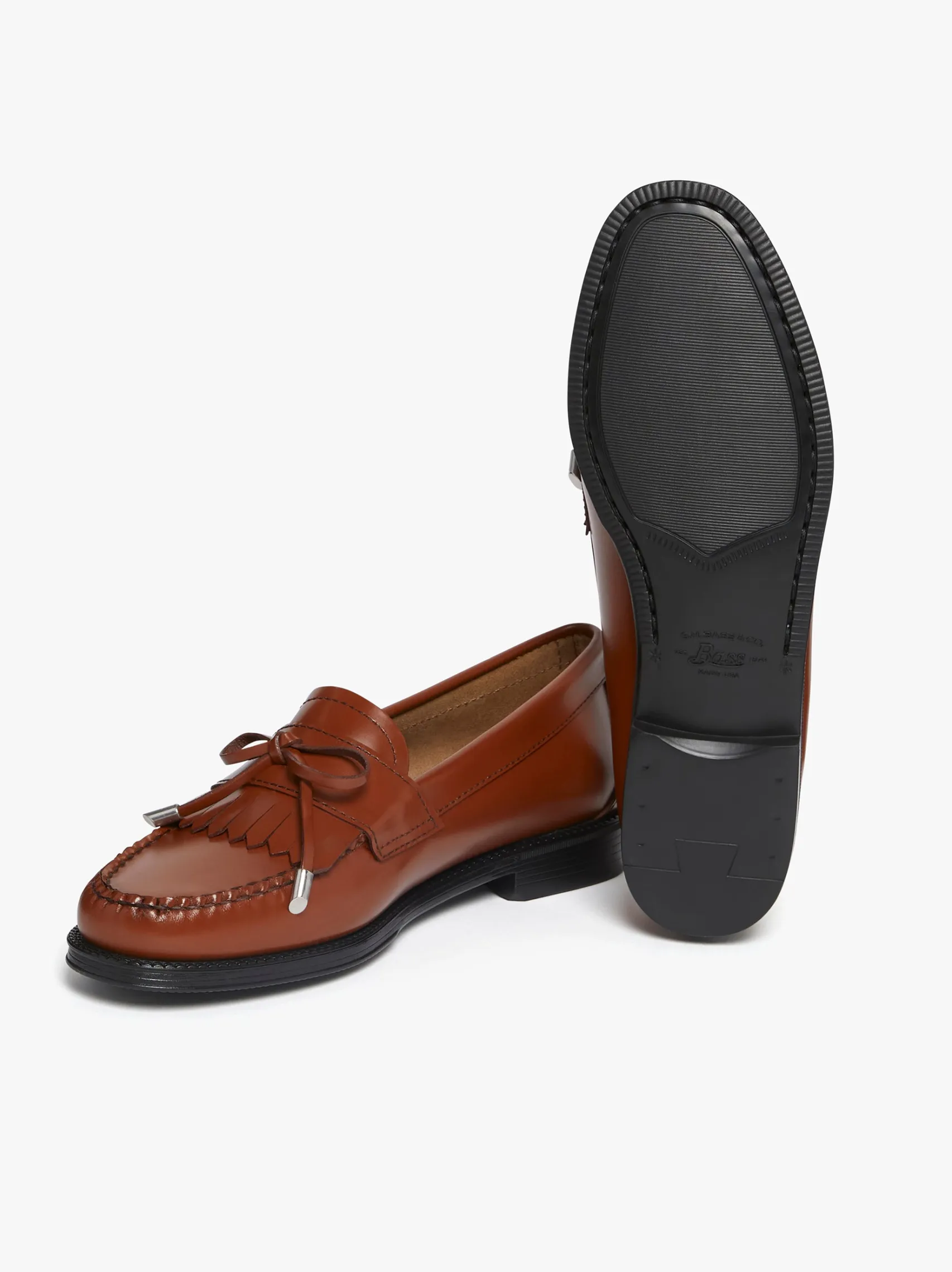 Women G.H.BASS Easy Weejuns Esther Bow Loafers Leather