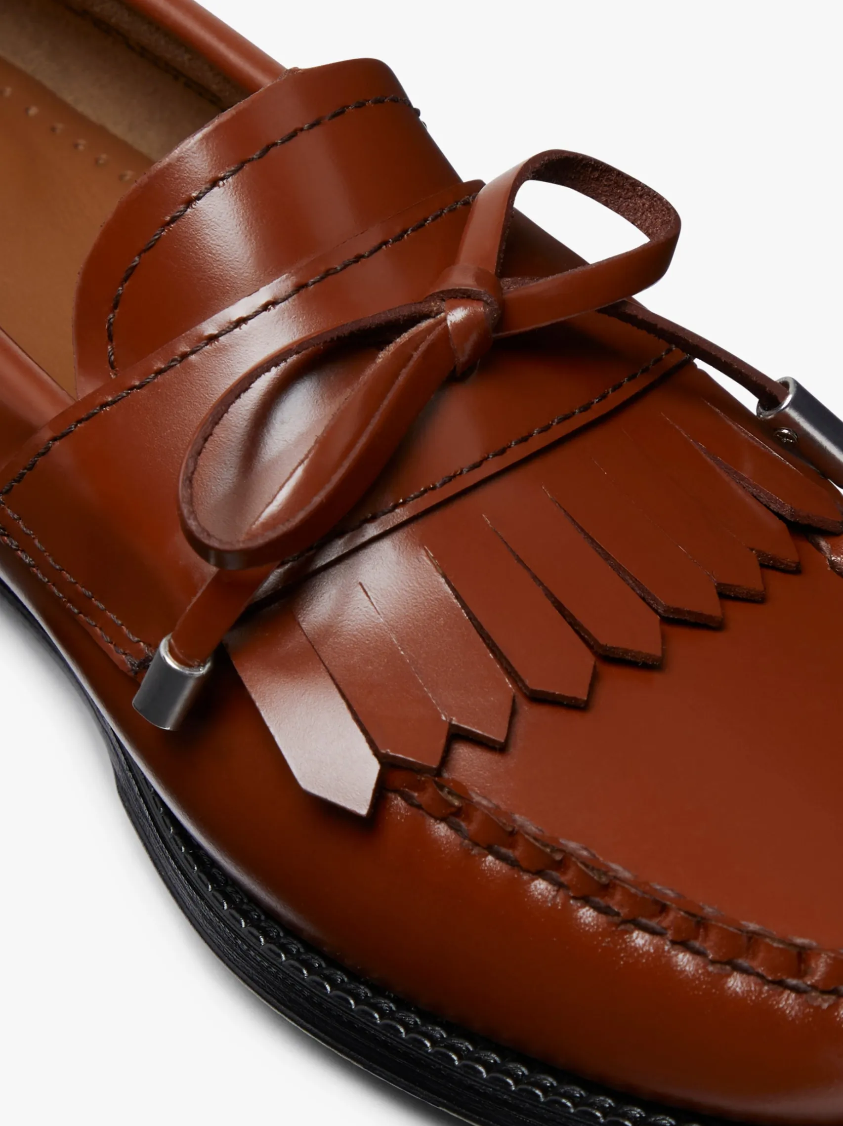 Women G.H.BASS Easy Weejuns Esther Bow Loafers Leather