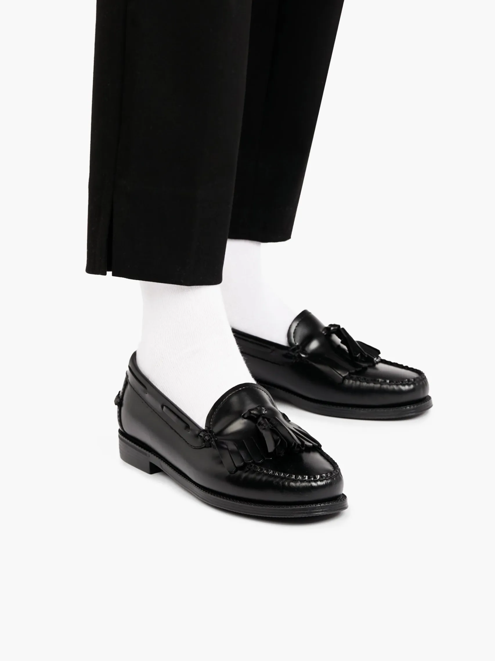 Women G.H.BASS Easy Weejuns Esther Kiltie Tassel Loafers Leather