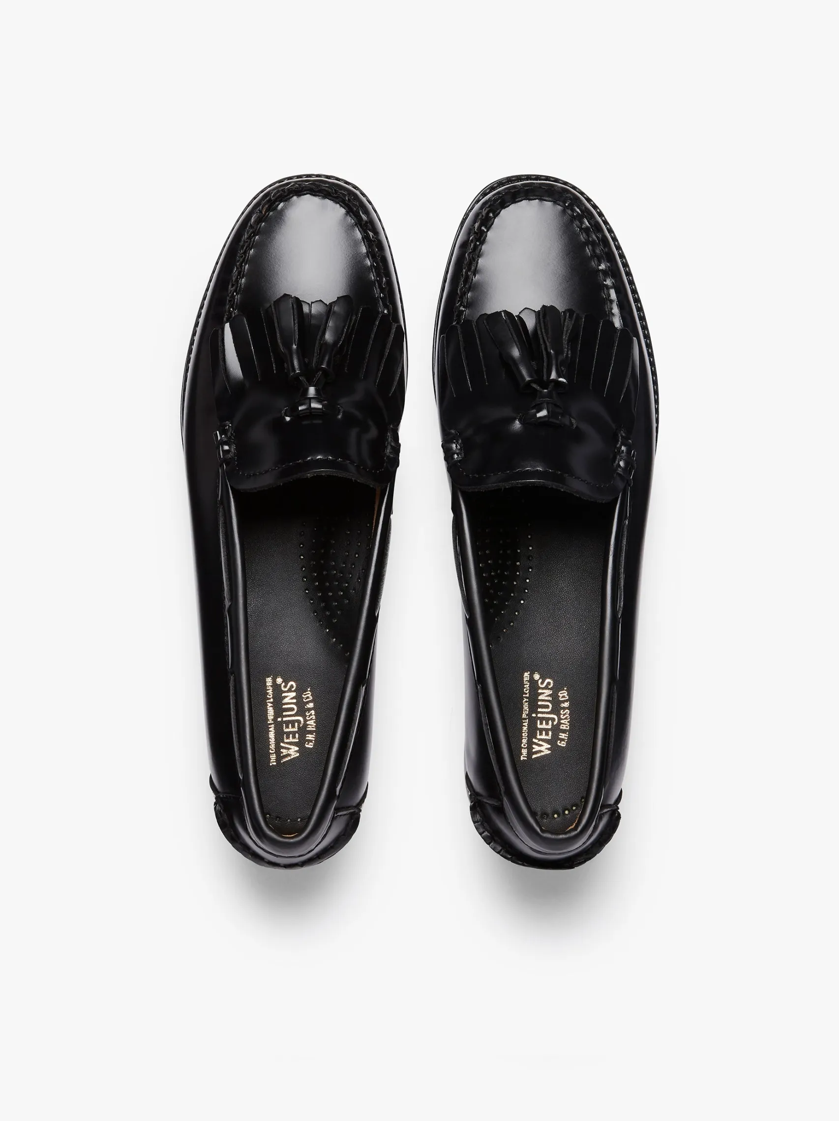 Women G.H.BASS Easy Weejuns Esther Kiltie Tassel Loafers Leather
