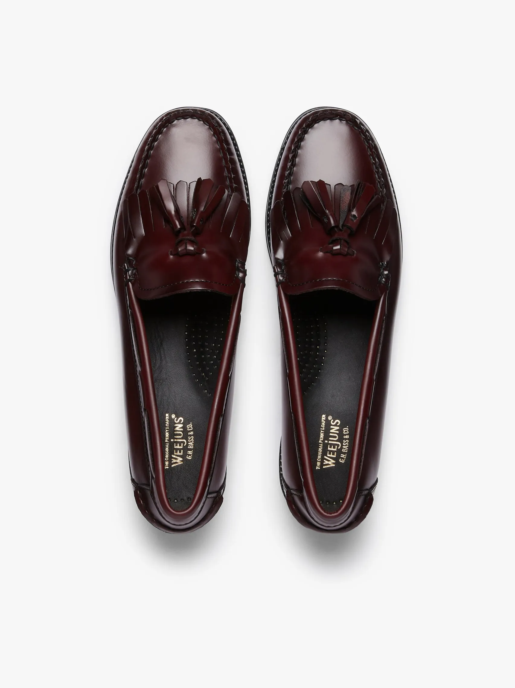 Women G.H.BASS Easy Weejuns Esther Kiltie Tassel Loafers Leather