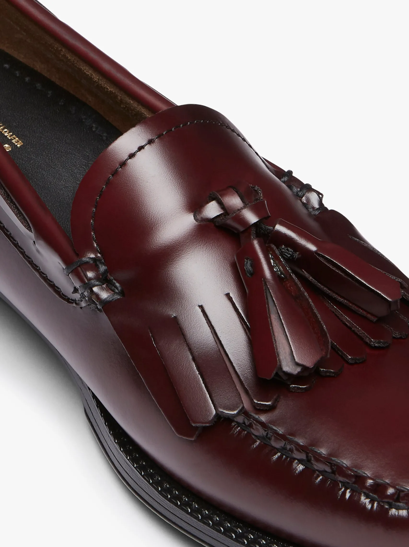 Women G.H.BASS Easy Weejuns Esther Kiltie Tassel Loafers Leather