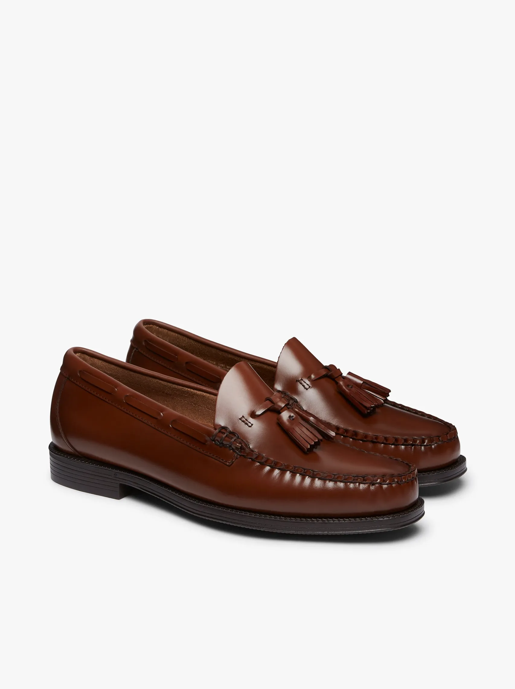 G.H.BASS Easy Weejuns Larkin Tassel Loafers Brown Leather