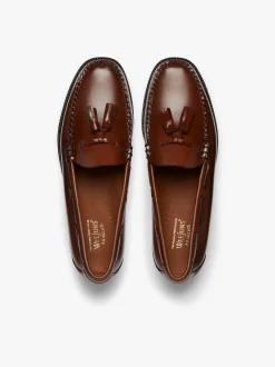 G.H.BASS Easy Weejuns Larkin Tassel Loafers Brown Leather