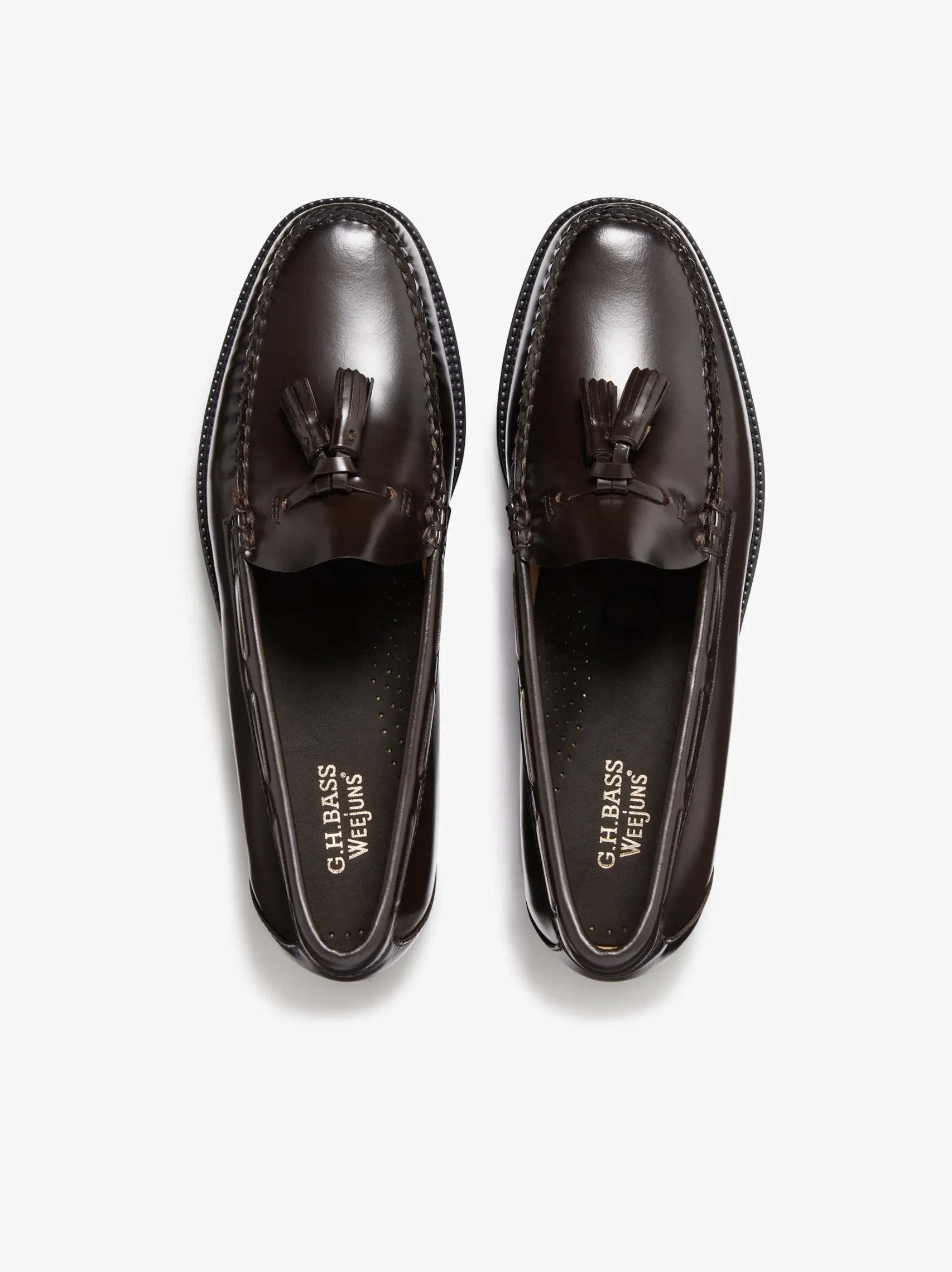 G.H.BASS Easy Weejuns Larkin Tassel Loafers Chocolate leather