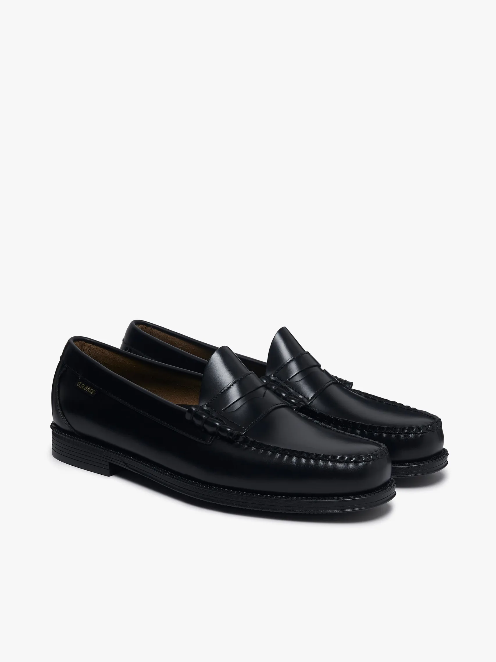 G.H.BASS Easy Weejuns Larson Flag Penny Loafers Leather