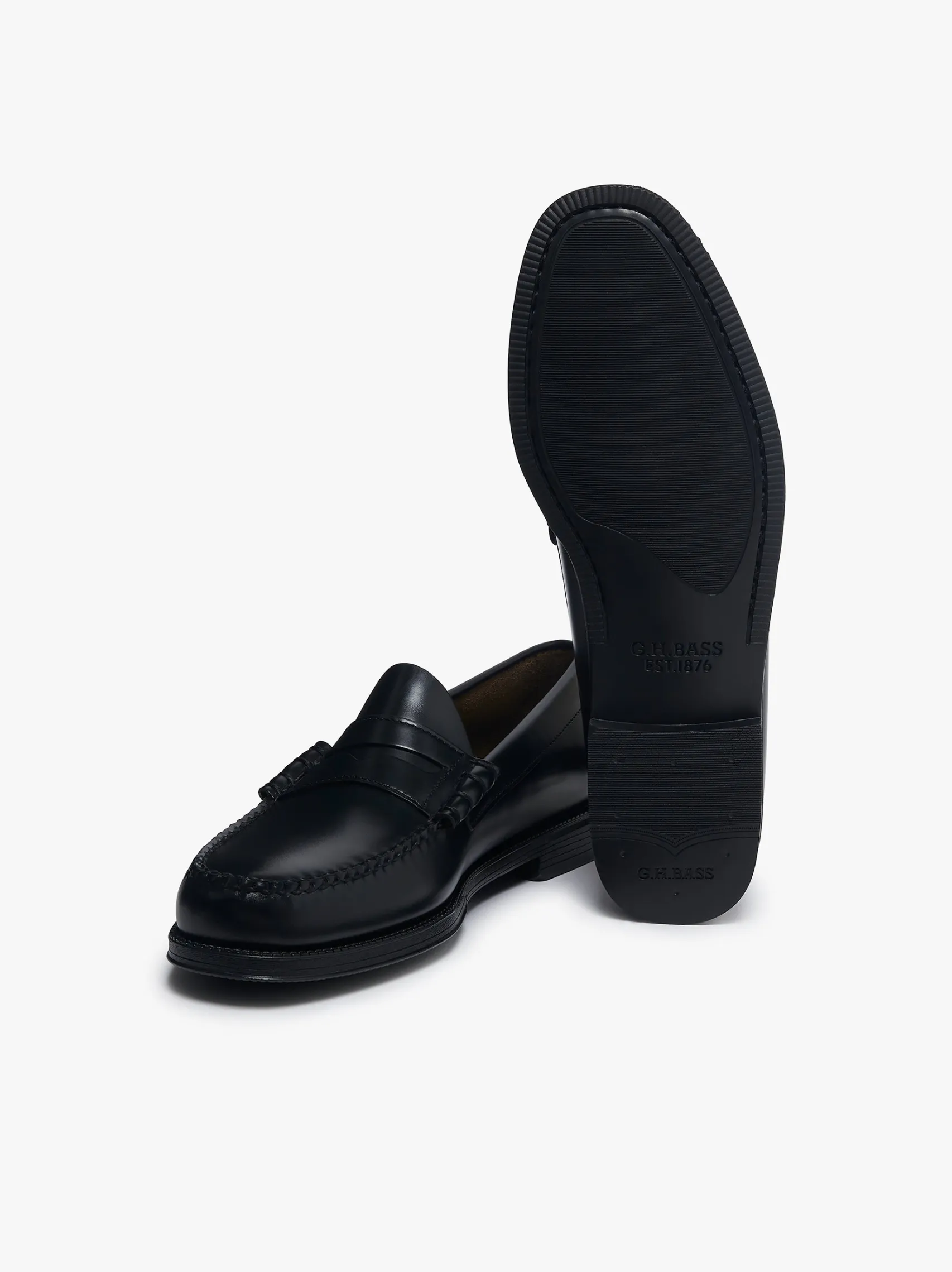G.H.BASS Easy Weejuns Larson Flag Penny Loafers Leather