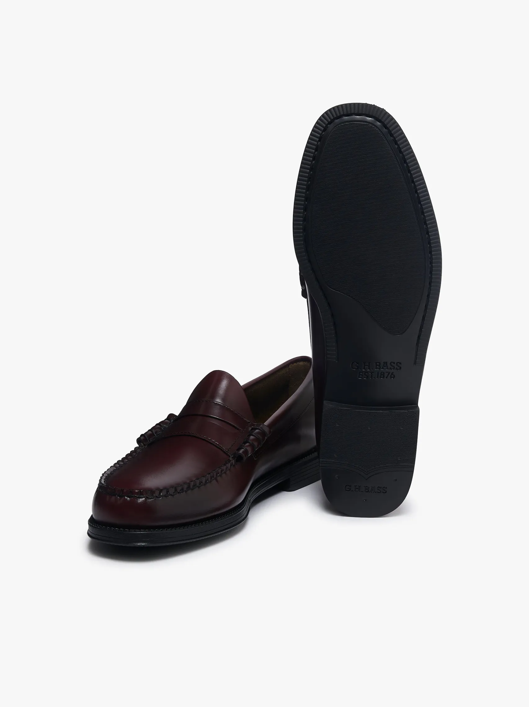 G.H.BASS Easy Weejuns Larson Flag Penny Loafers leather