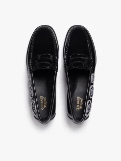 Women G.H.BASS Easy Weejuns Penny Flora Loafers Patent Leather