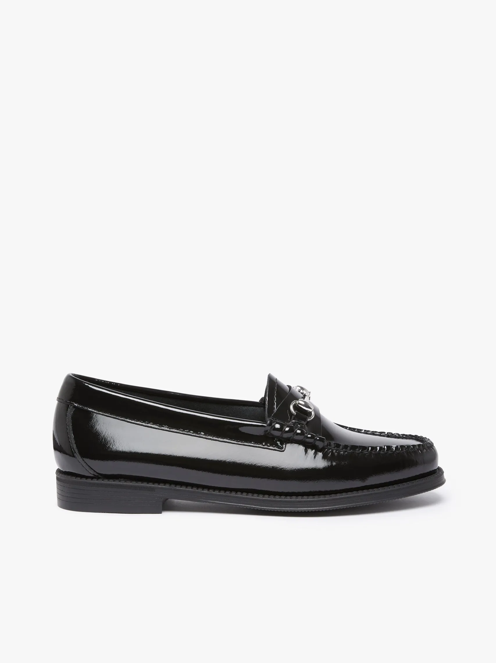 Women G.H.BASS Easy Weejuns Penny Lianna Horsebit Loafers Black Patent Leather