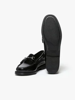 Women G.H.BASS Easy Weejuns Penny Lianna Horsebit Loafers Black Patent Leather