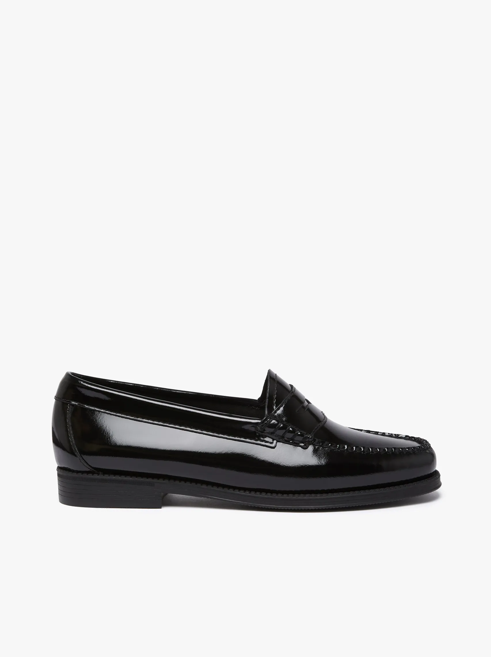 Women G.H.BASS Easy Weejuns Penny Loafers Black Patent Leather