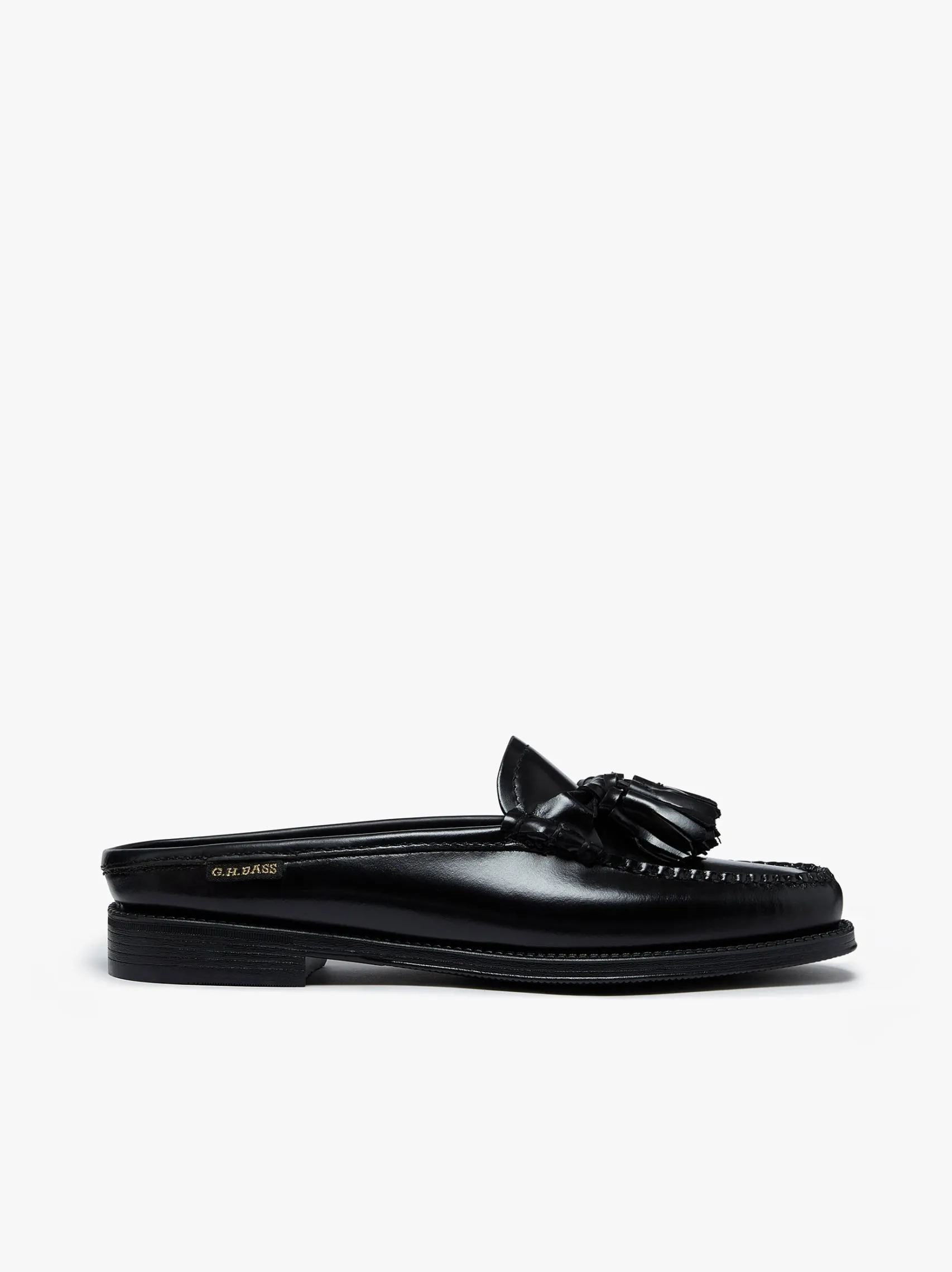 Women G.H.BASS Easy Weejuns Tetra Tassel Slides Leather