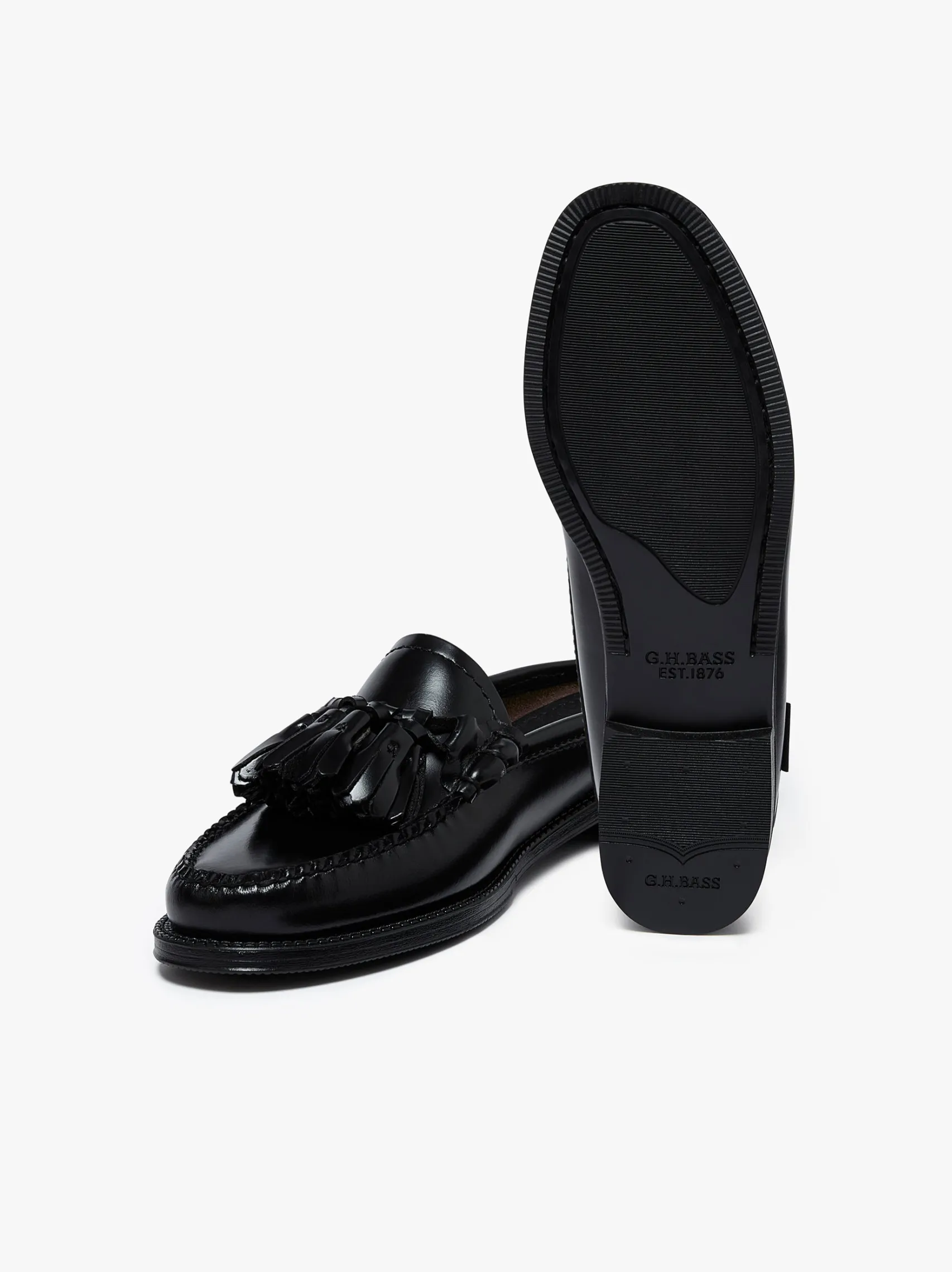 Women G.H.BASS Easy Weejuns Tetra Tassel Slides Leather
