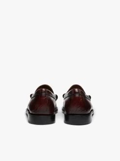 G.H.BASS x Maharishi Larson Penny Loafers Embossed Leather