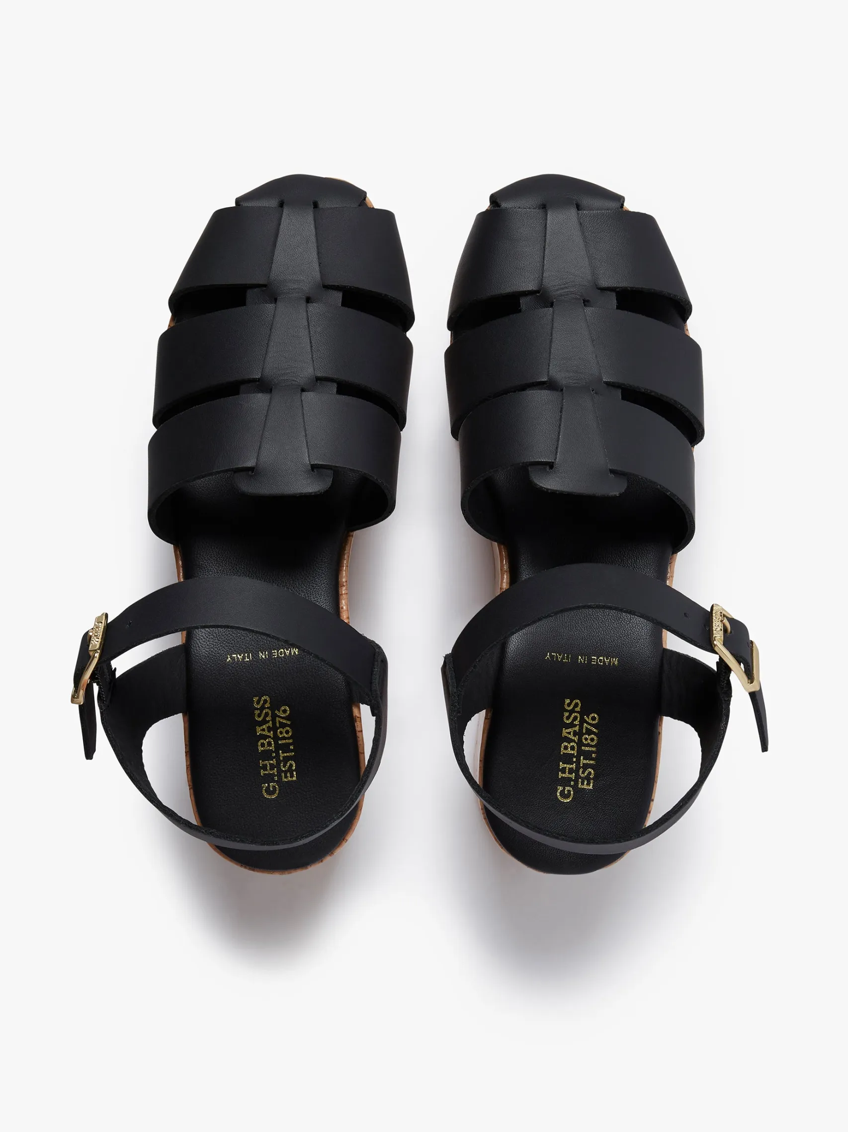 Women G.H.BASS Helena Platform Sandals Leather