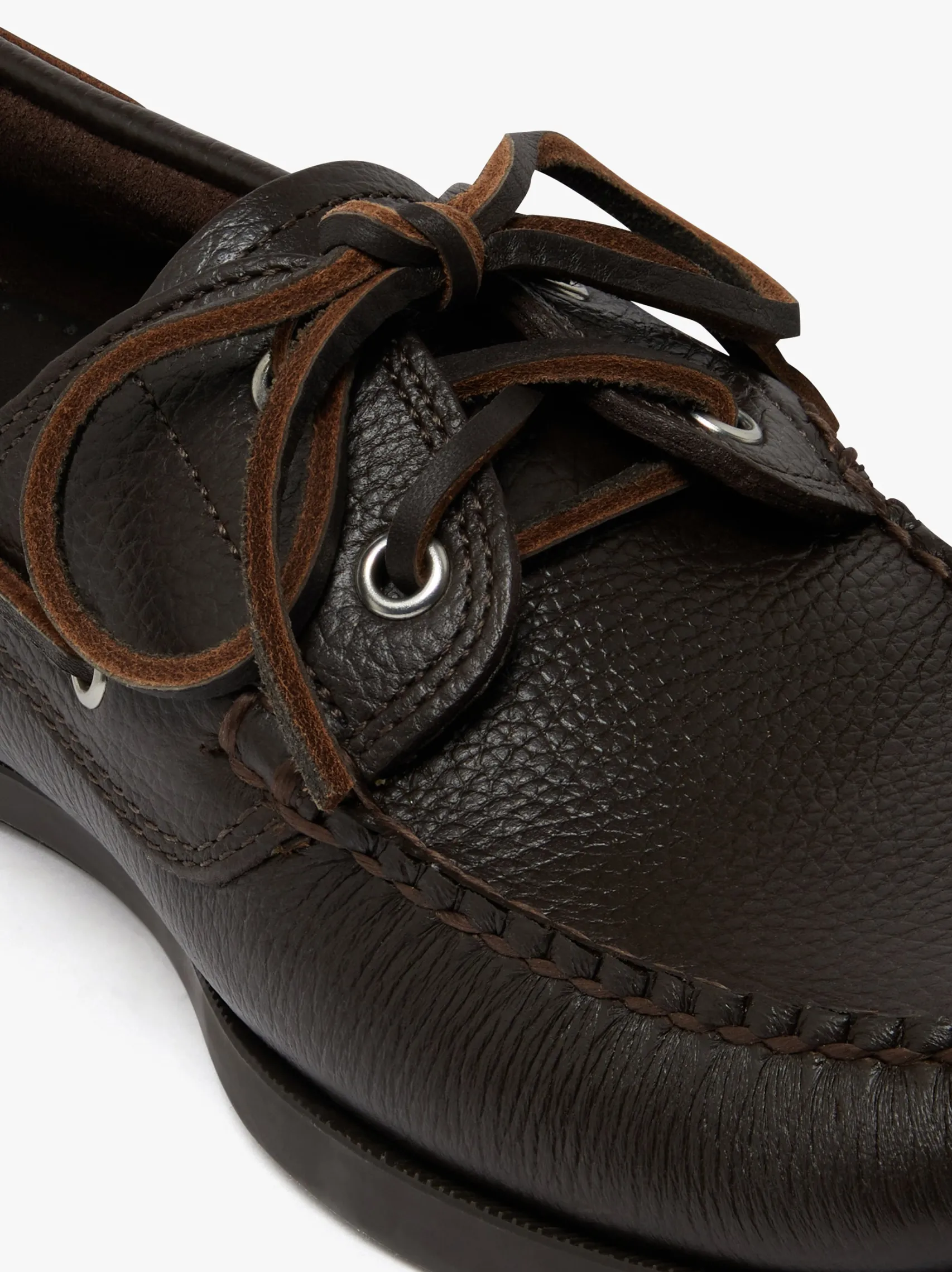 G.H.BASS Jetty II 2 Eye Boat Shoes Tumbled Leather