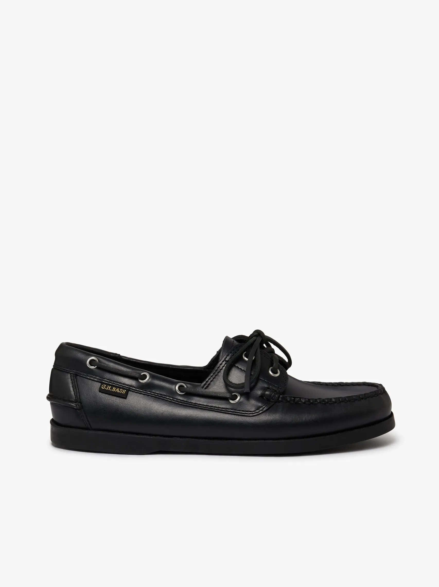 G.H.BASS Jetty II 2 Eye Boat Shoes Leather