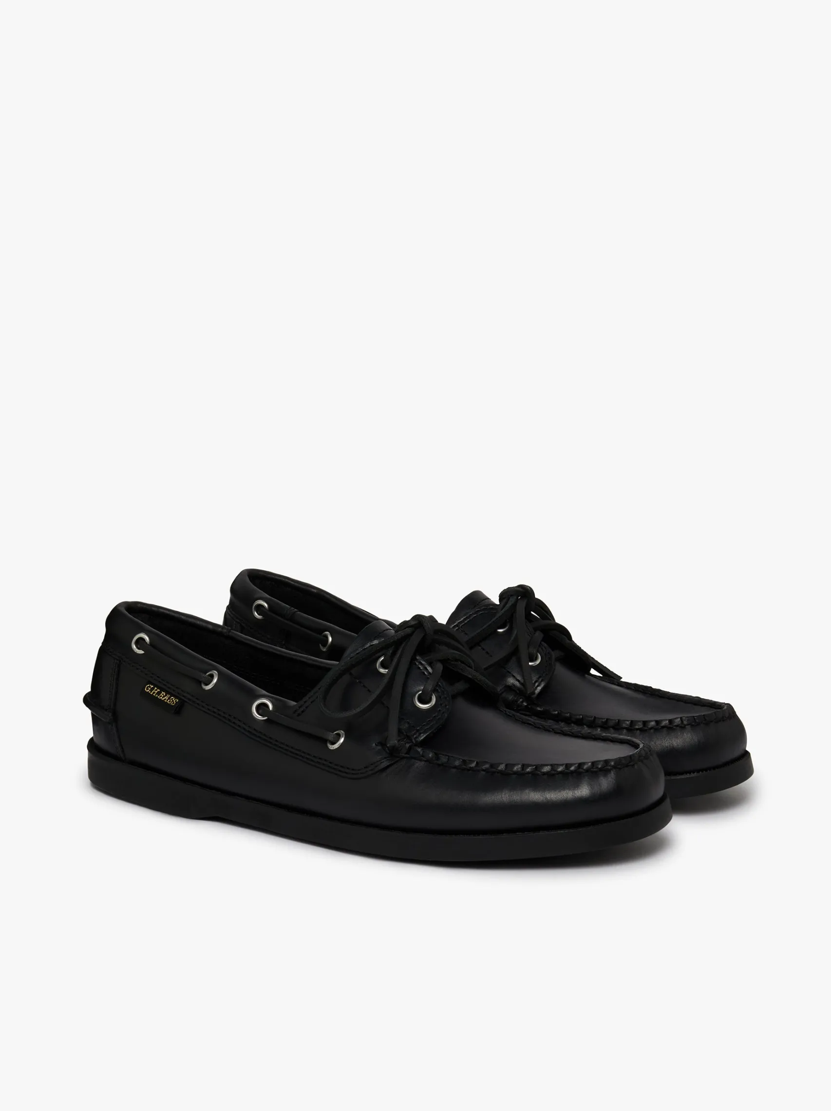G.H.BASS Jetty II 2 Eye Boat Shoes Leather