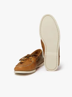 G.H.BASS Jetty III 2 Eye Boat Shoes Textured Leather