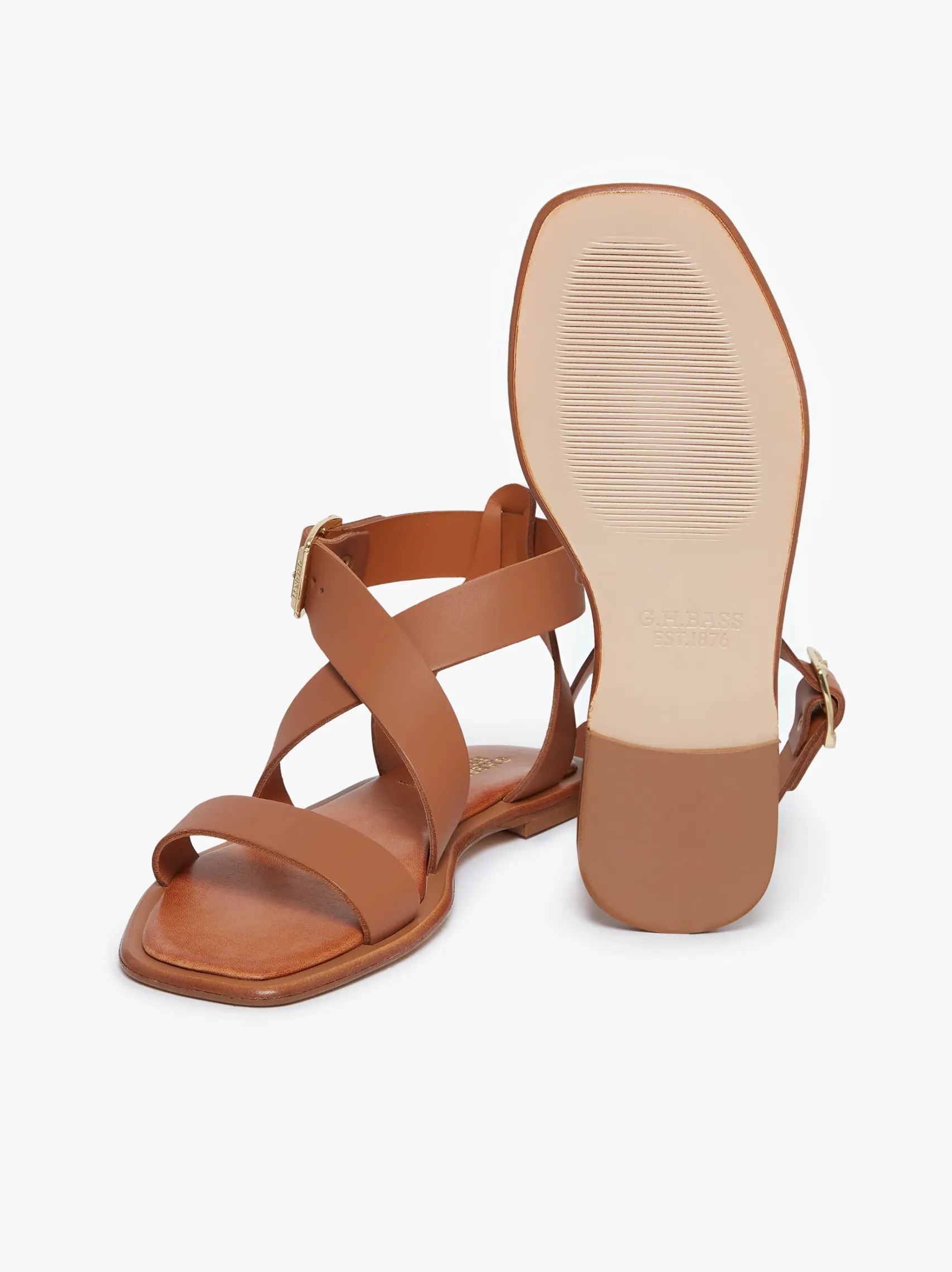 Women G.H.BASS Marina Ankle Strap Sandal Leather