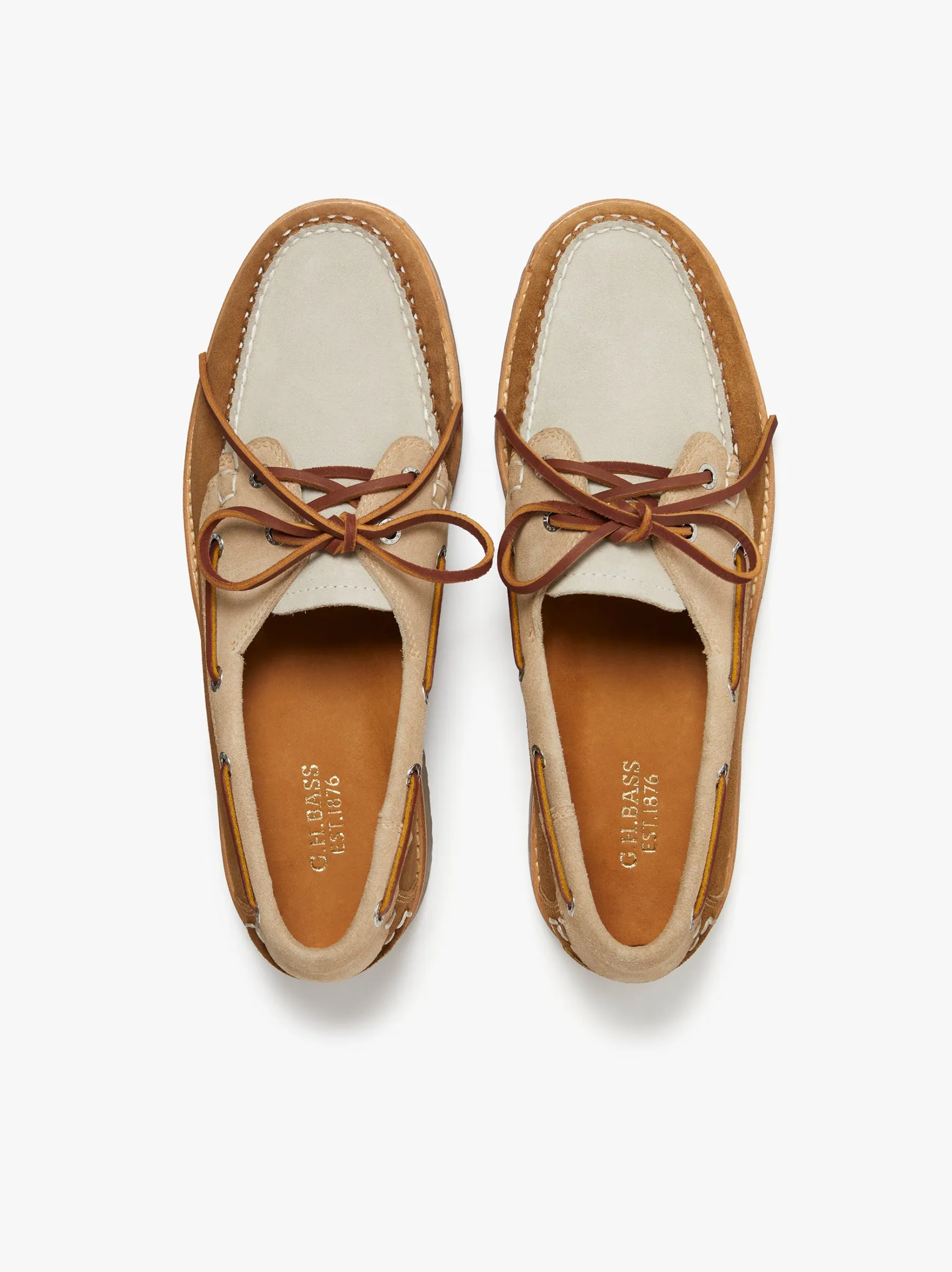 G.H.BASS Mini Lug Hampton Tan and Oiled Suede