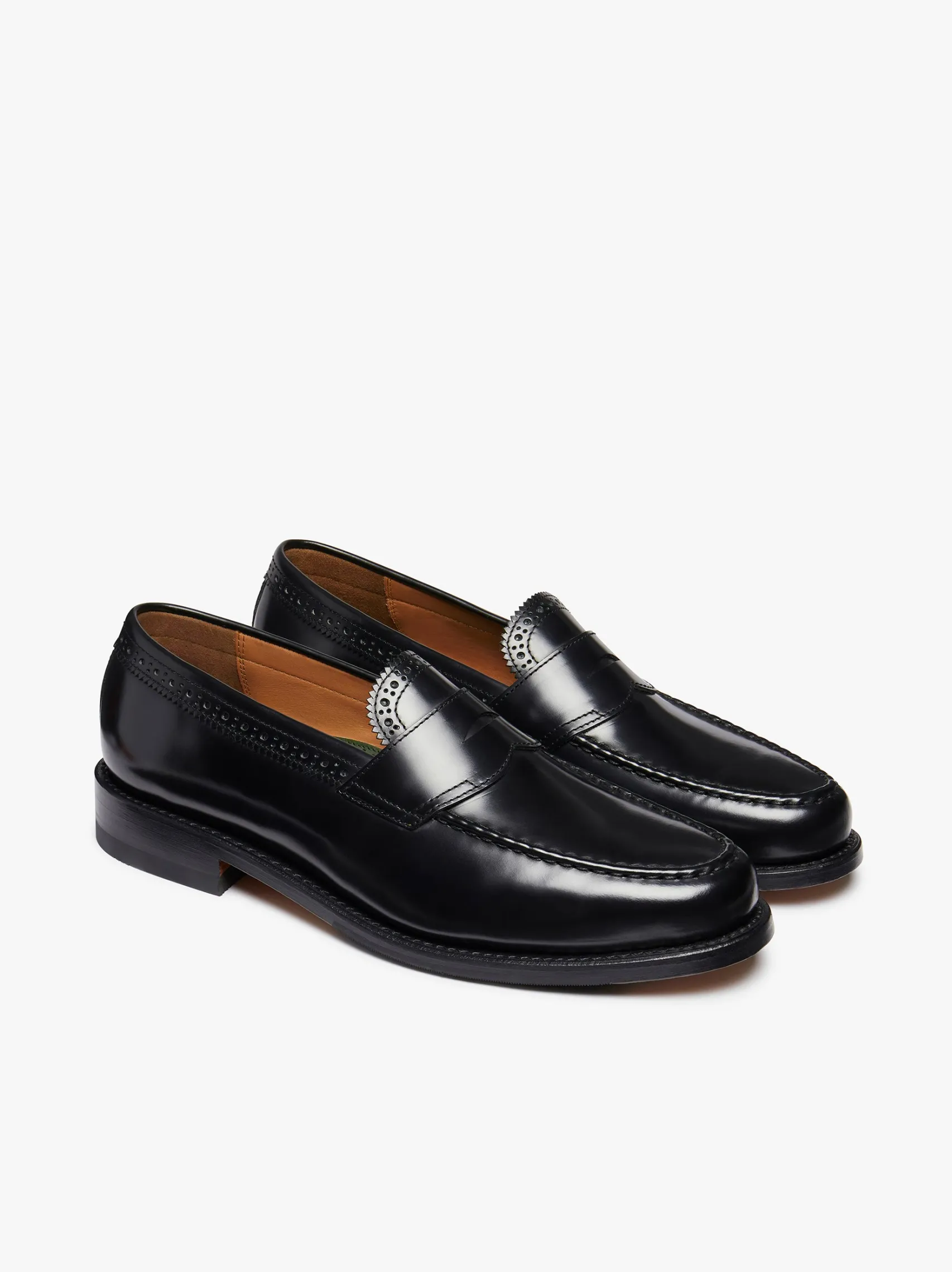 G.H.BASS Monogram Loafers Leather