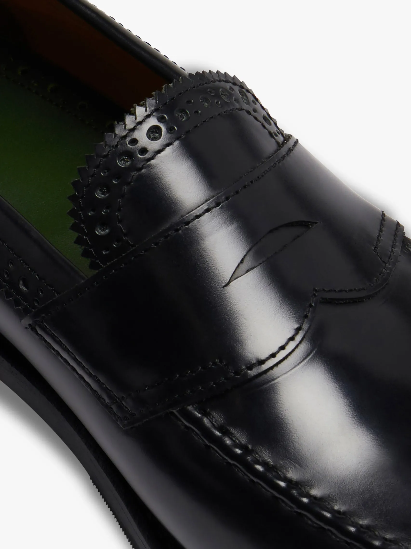 G.H.BASS Monogram Loafers Leather