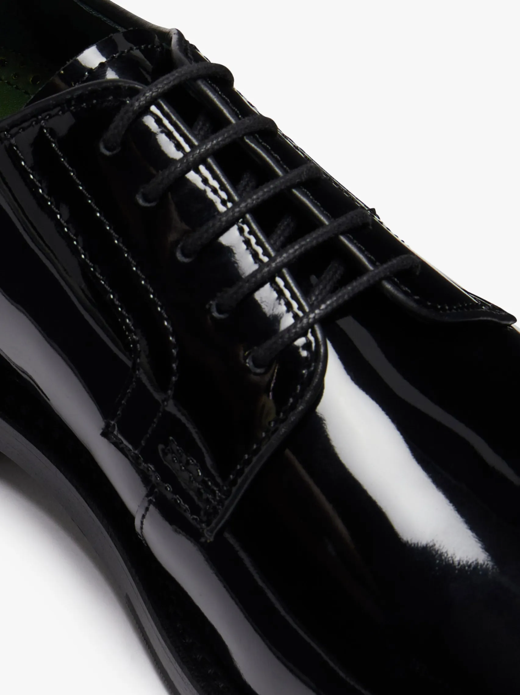 G.H.BASS Monogram Patent Derby Patent Leather