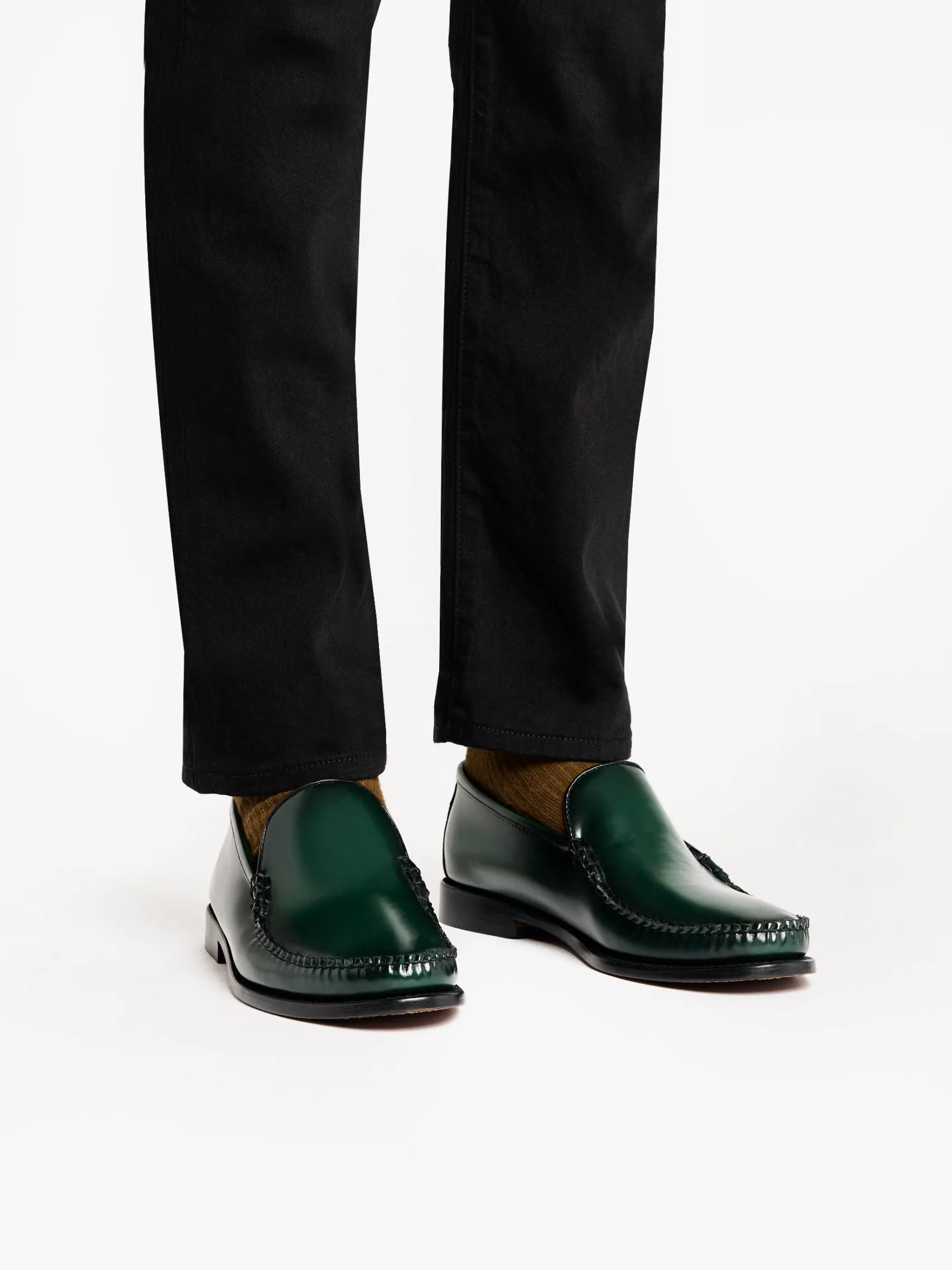 G.H.BASS Weejuns Cobra Venetian Loafers leather