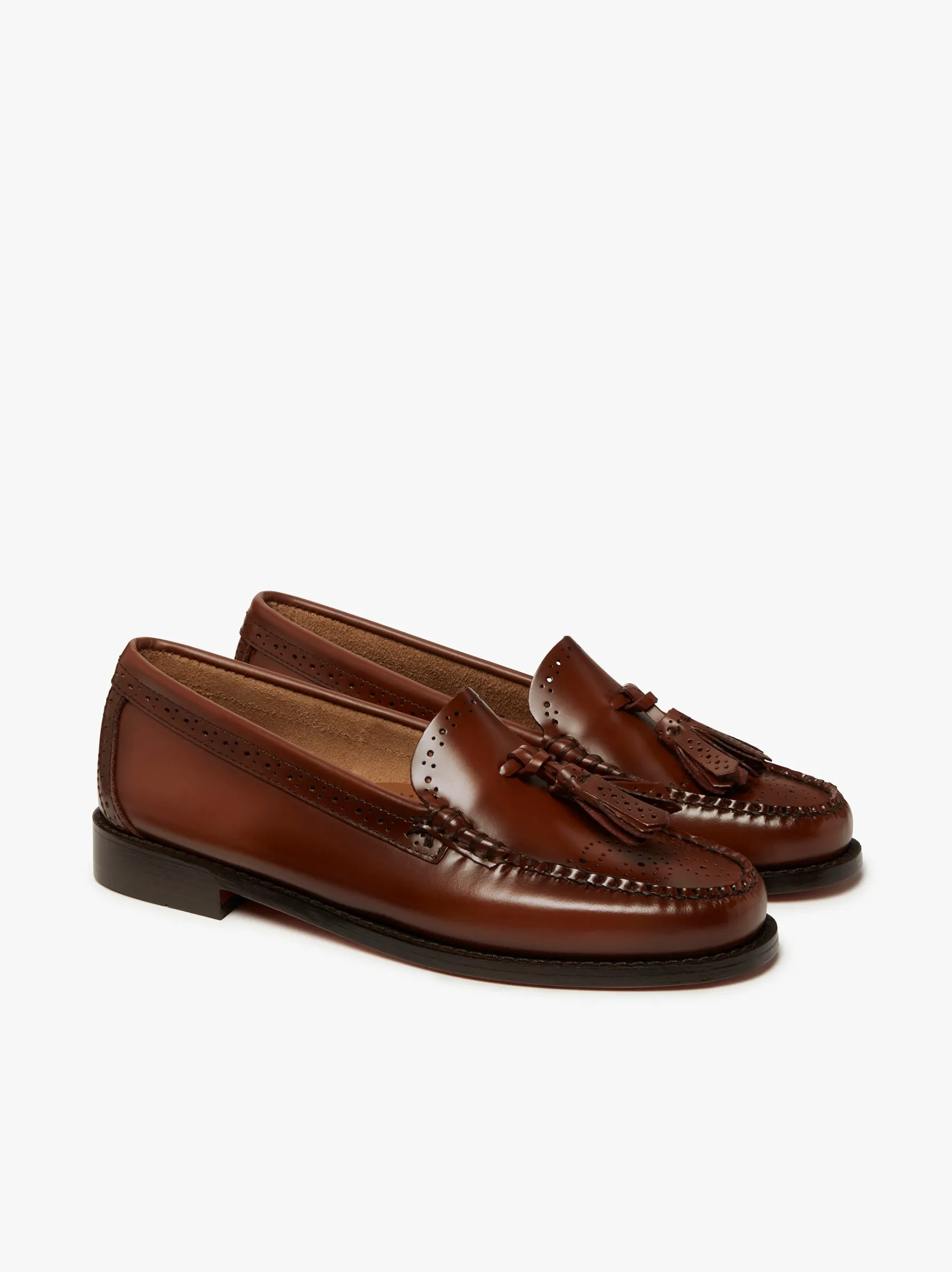 Women G.H.BASS Weejuns Estelle Brogue Tassel Loafers Leather