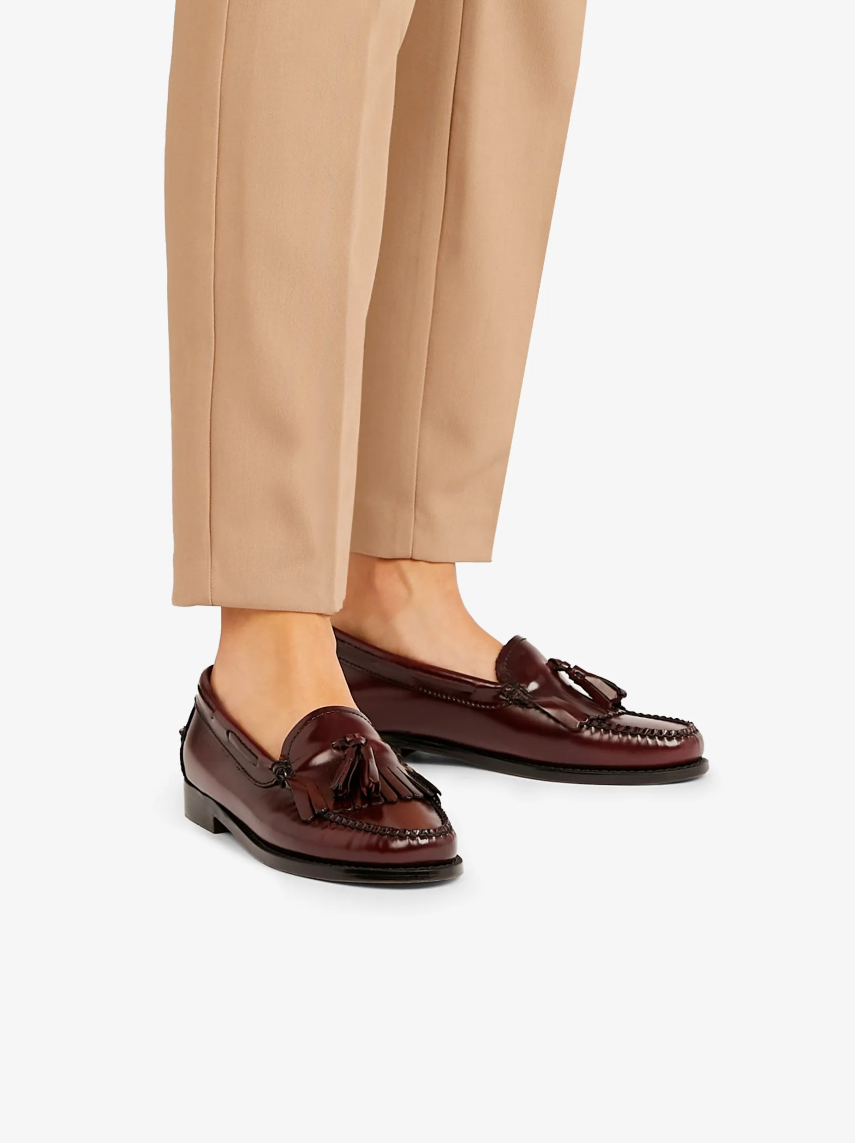 Women G.H.BASS Weejuns Esther Kiltie Tassel Loafers Leather