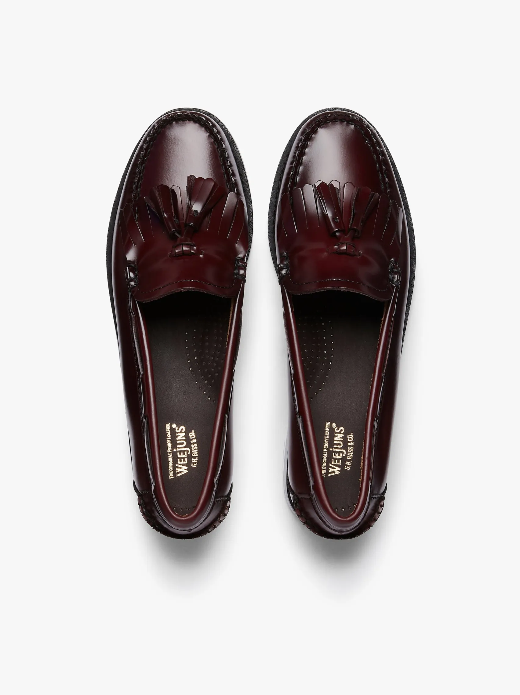 Women G.H.BASS Weejuns Esther Kiltie Tassel Loafers Leather