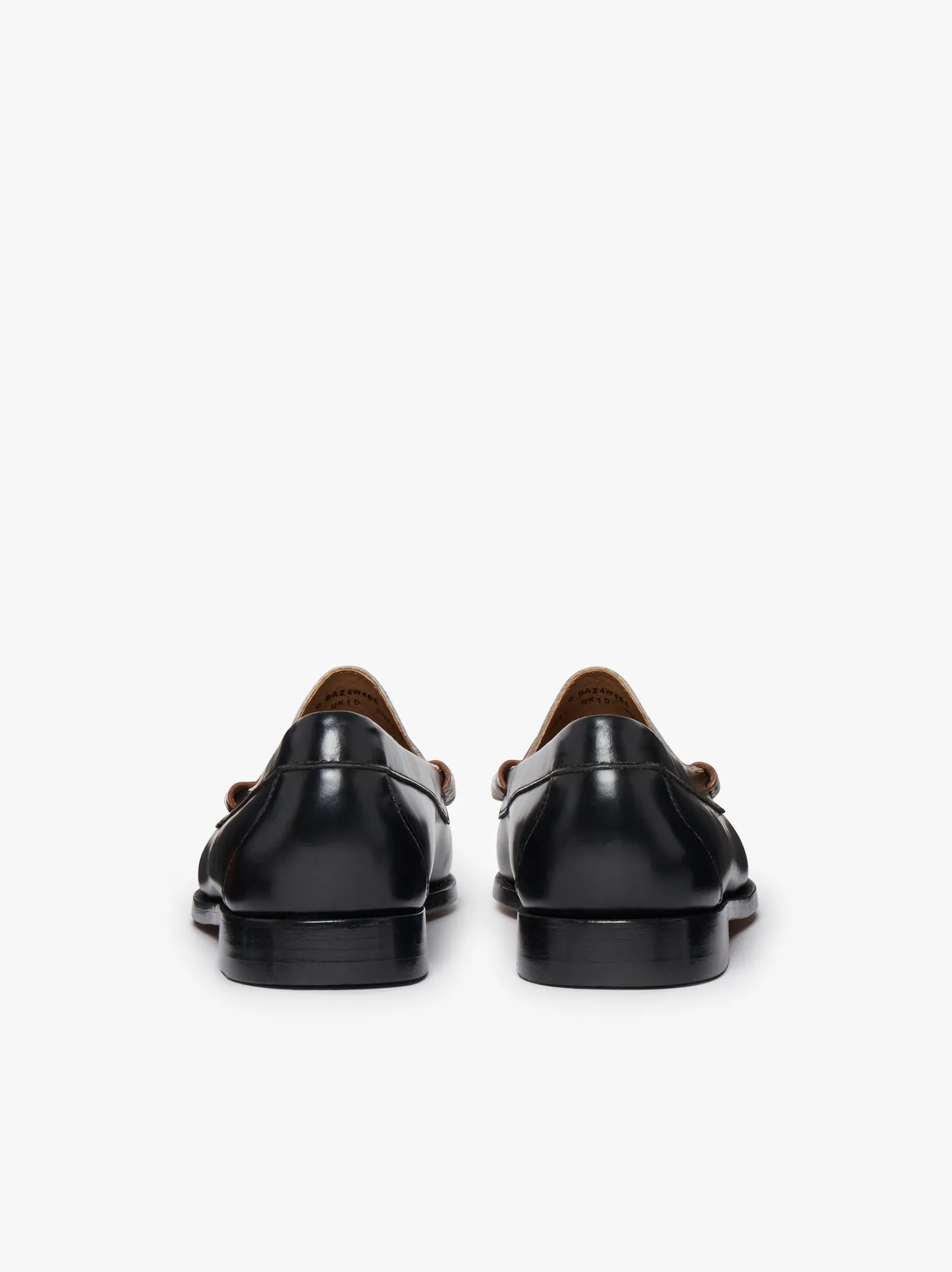 G.H.BASS Weejuns Larson Colour Block Loafers Soft black, white and cognac leather