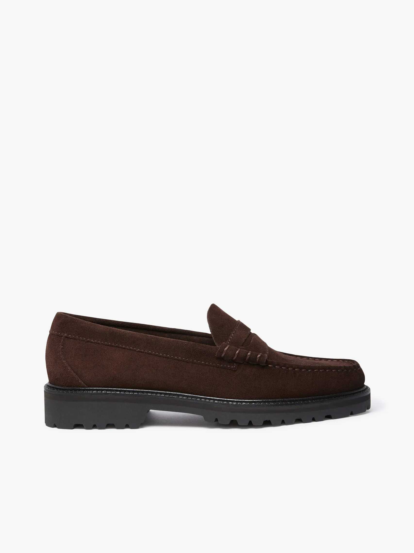 G.H.BASS Weejuns Larson Lug Penny Loafers suede