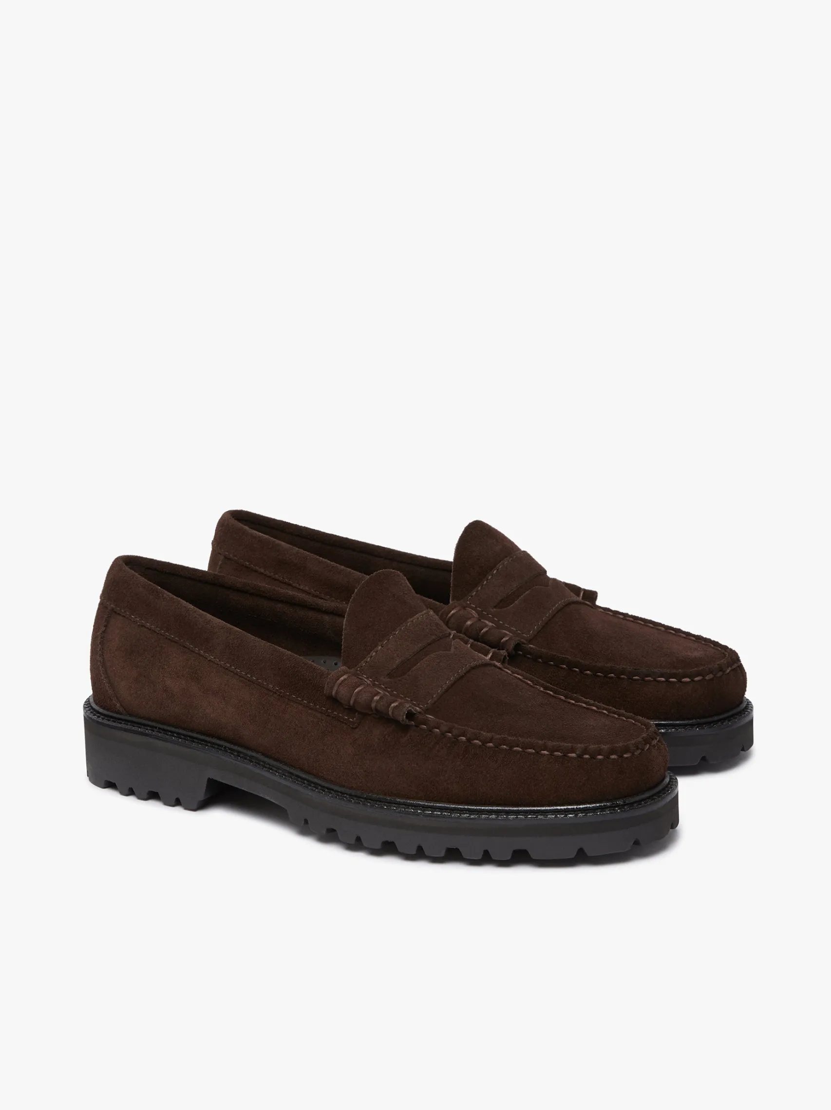 G.H.BASS Weejuns Larson Lug Penny Loafers suede