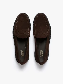 G.H.BASS Weejuns Larson Lug Penny Loafers suede