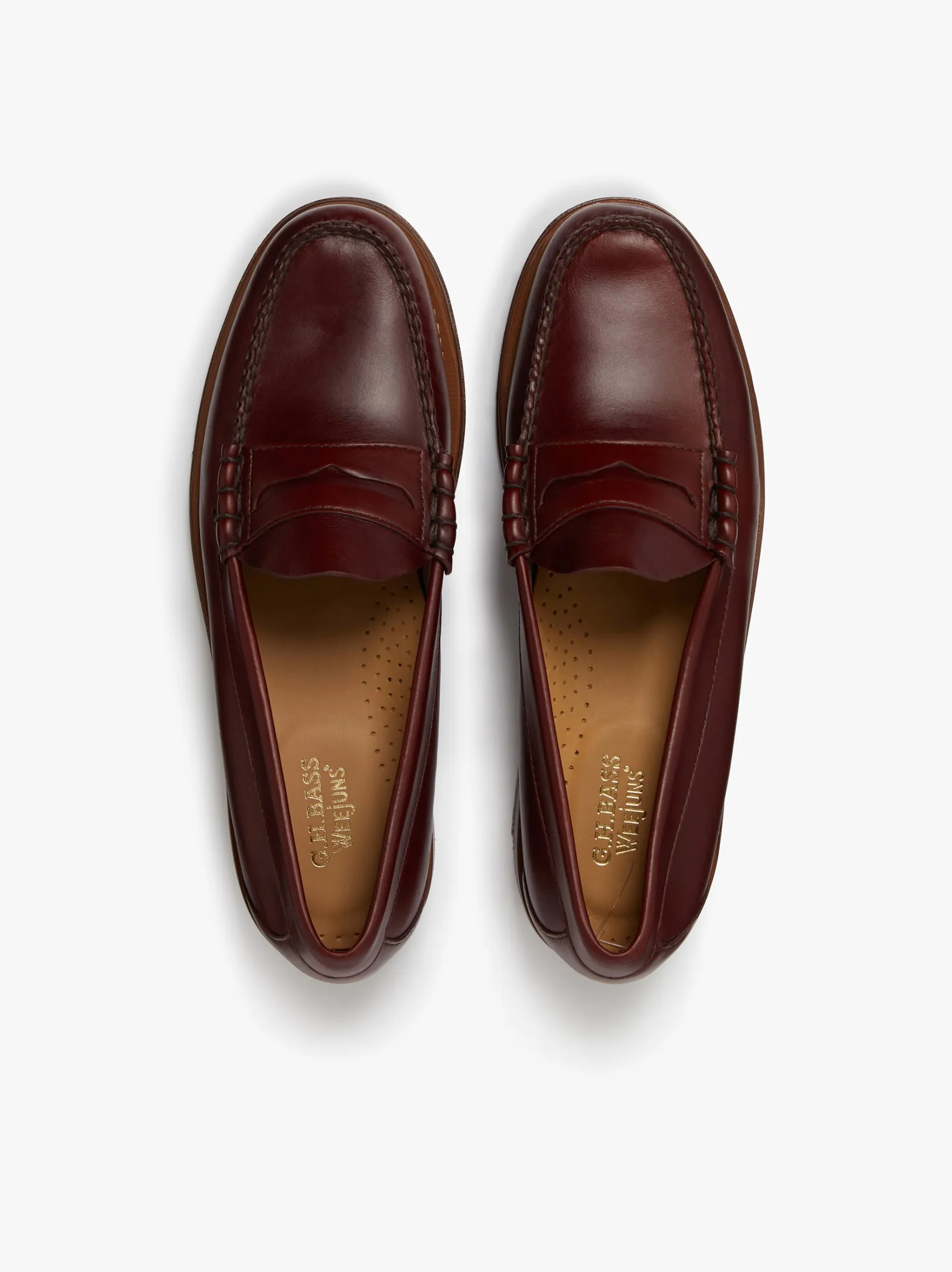 G.H.BASS Weejuns Larson Penny Loafers pull up leather