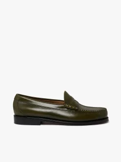 G.H.BASS Weejuns Larson Penny Loafers green leather