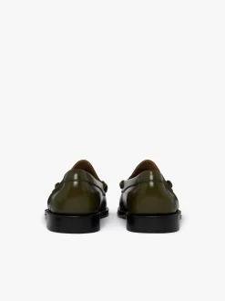 G.H.BASS Weejuns Larson Penny Loafers green leather