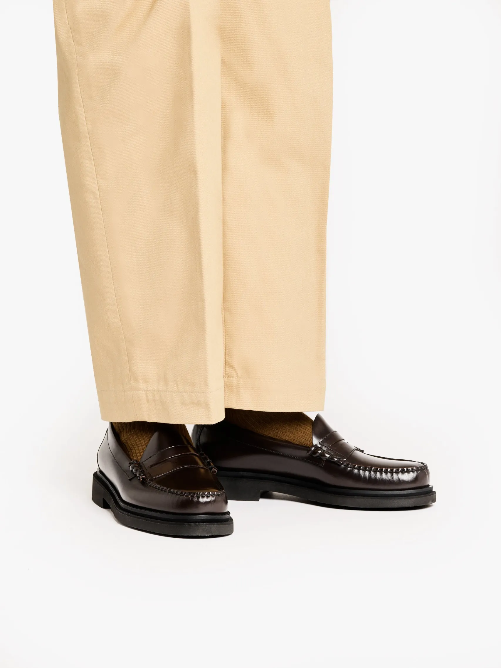G.H.BASS Weejuns Larson Step Penny Loafers Chocolate leather