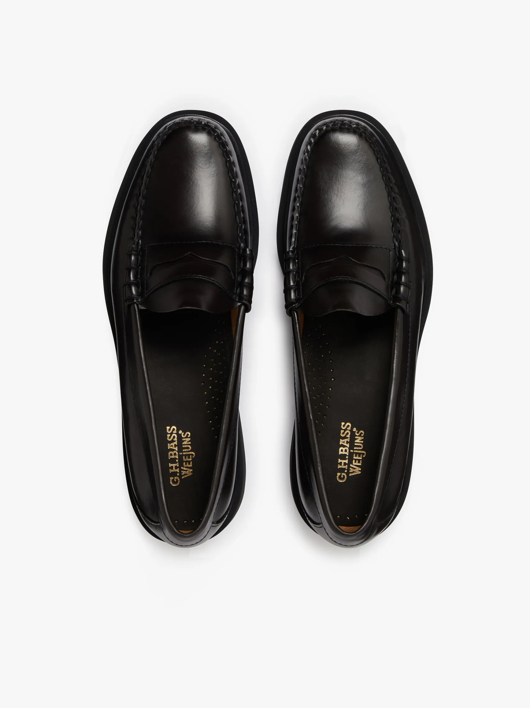 G.H.BASS Weejuns Larson Step Penny Loafers Chocolate leather