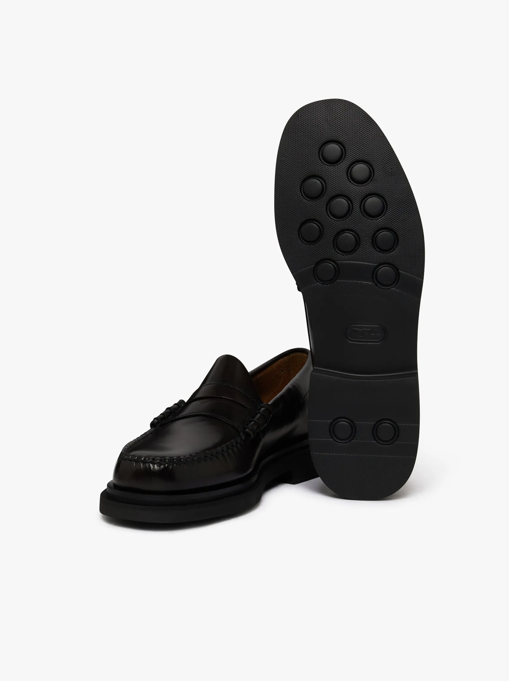 G.H.BASS Weejuns Larson Step Penny Loafers Chocolate leather